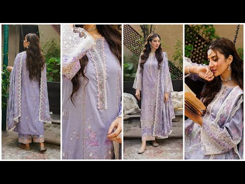 Elaf Festive Chikankari Lawn 2024 - EKW-03 - KHAWAB - TC-700
