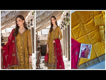 Maria B Embroidered Lawn Collection Mustard SF-W22-10 - TC-647