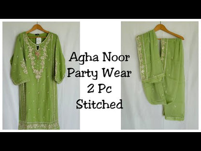 Agha Noor (Stitched) 2Pc Chiffon Heavily Embroidered TC-938