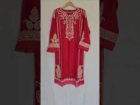 Agha Noor (Stitched) 2Pc 100% Bamber Pure Chiffon Heavily Embroidered - TC-1187