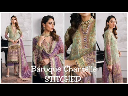 Baroque Stitched 3Piece Chiffon Collection'24 - CH12-08 - TC-996