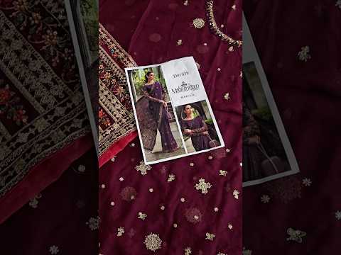 Maria.B. Mbroidered Eid Edition Chiffon Saree - WF-09-01 - TC-1761