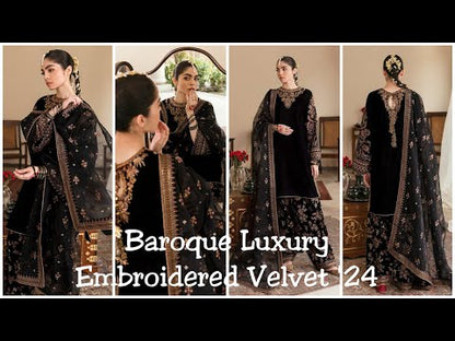 Baroque Luxury Embroidered Velvet - UF-253 - TC-262