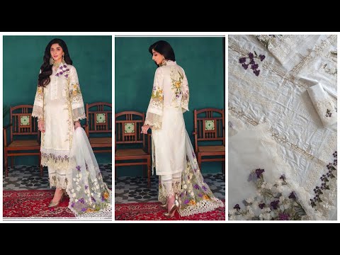 Elaf Festive Chikankari Collection 2024 - EFC 6A- Crystal - TC-125