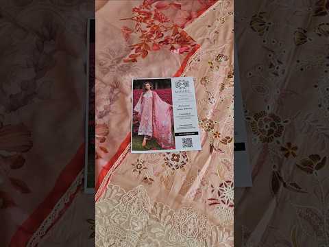 Mushq Hemline The Secerat Garden Luxury Lawn - Peach Blossom - TC-1508