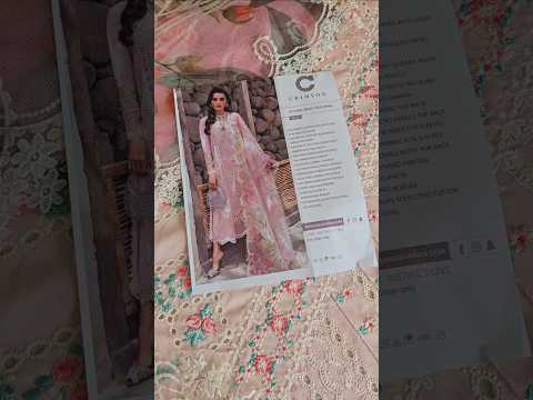 Crimson X Saira Shakira Luxury Lawn 2024 - A Floral Mesh - Rose Pink - TC-1151