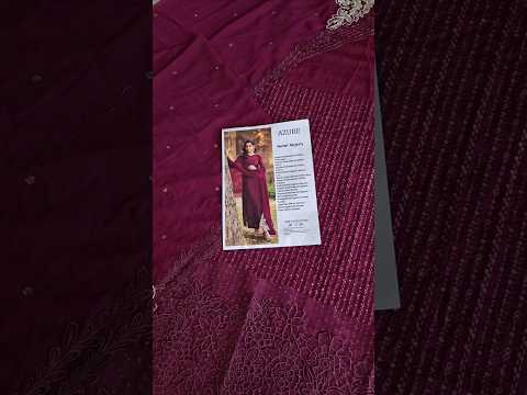 Azure Garnet Majesty Luxury Embroidered Chiffon Edit'25 - TC-1536