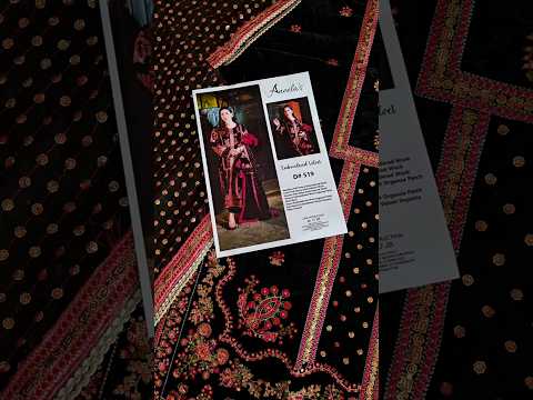 Aneelas Luxury Velvet Embroidered Formal - Oceans - TC-1448