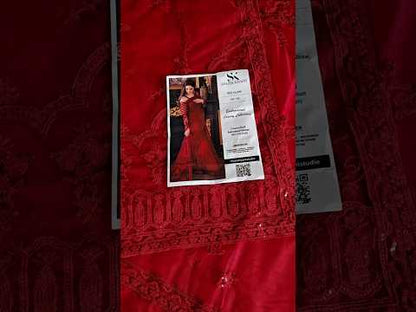 Shazia Kiyani Luxury Wedding Saree -RED GLAM - TC-1374