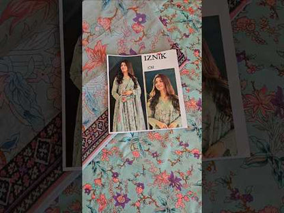 Iznik Lawn'24 - IDL-06 BADAR - Floral Print Aqua - TC-553