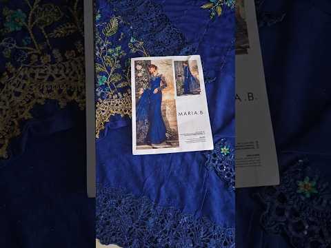 Maria.B. Mbroidered Eid Edition Chiffon Saree - Cobalt Blue BD-2704 - TC-1410