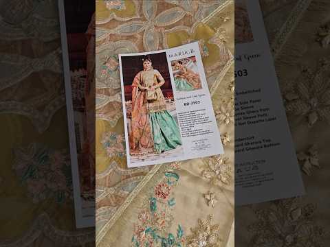 Maria.B MBROIDERED Wedding Edition - Salmon and Leaf Green (BD-2503) TC-1455
