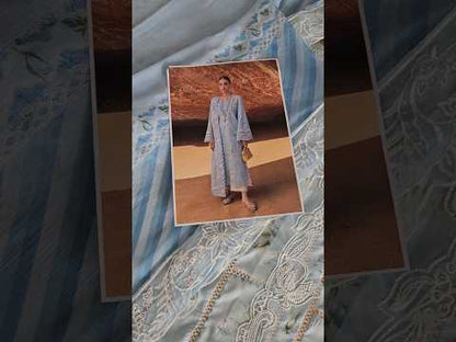 FLOW BY CRIMSON Chikankari Lawn'25 A Girl In The Garden - D7 B - TC-1348