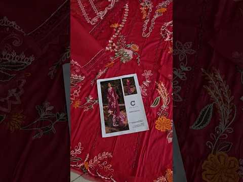 Crimson MIRROR GARDEN - D3A Luxury Embroidered Lawn Edit'26 - TC-1627