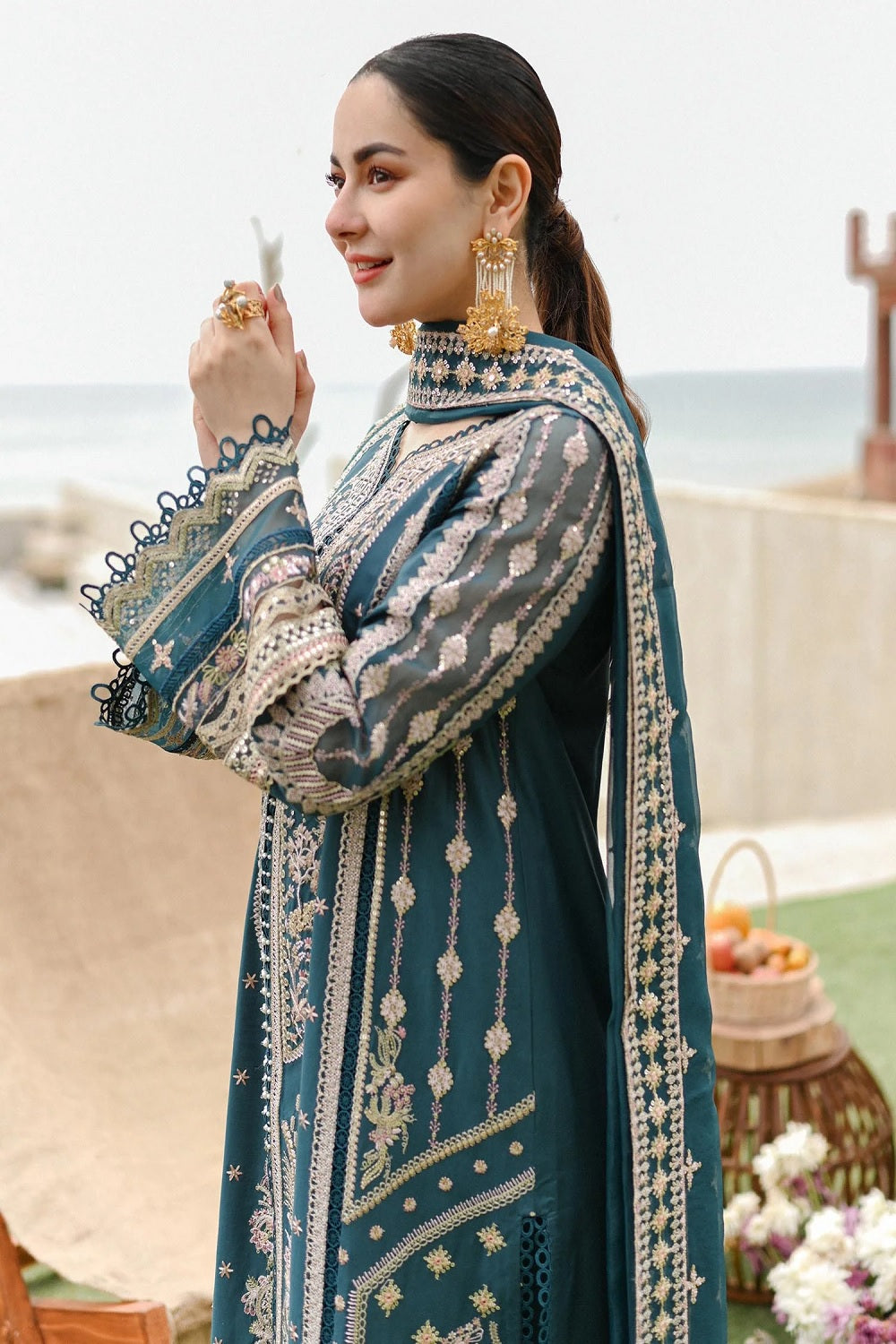 Qalamkar - ساحل LUXURY LAWN’23 - SP-10 - Zahra - TC-494