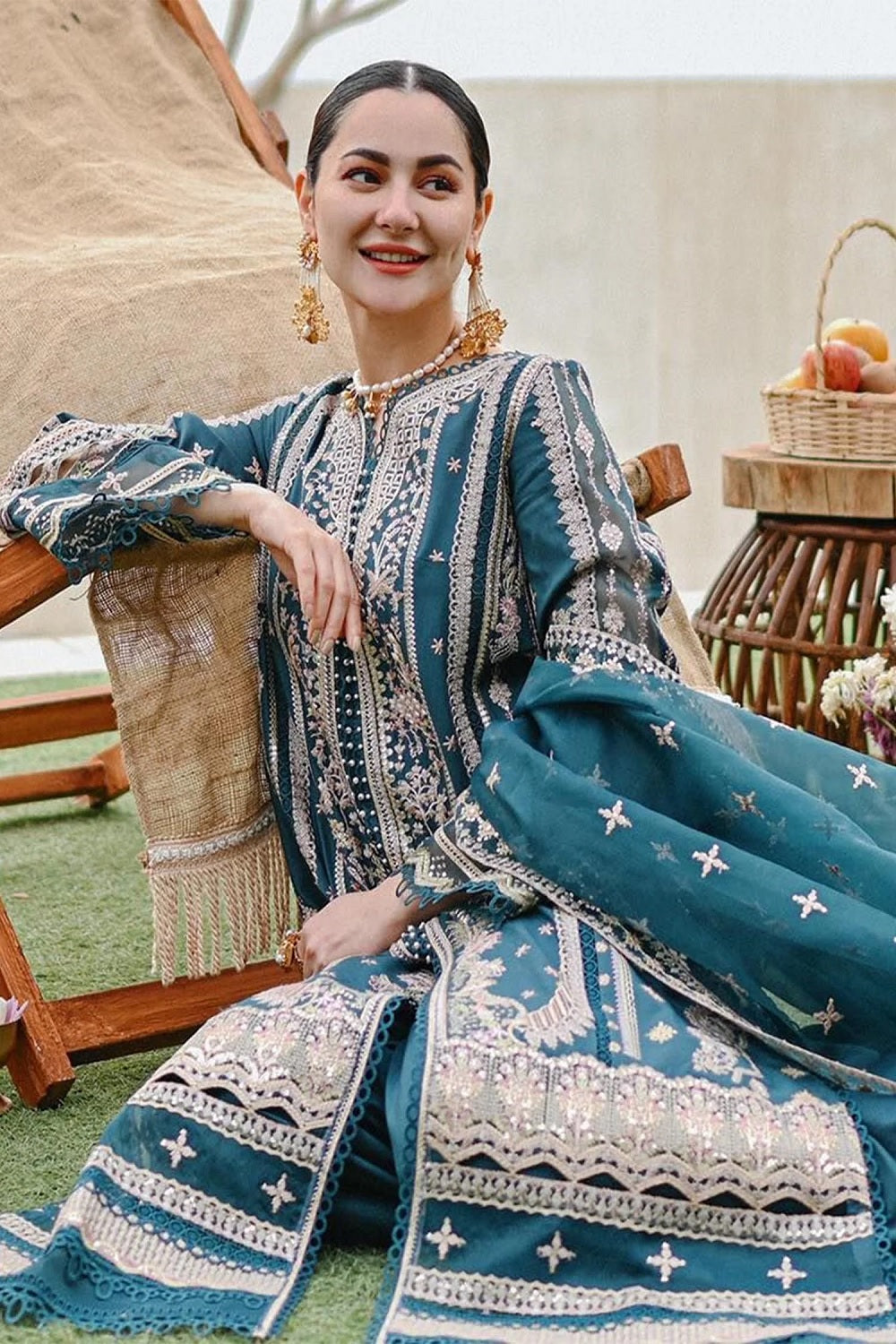 Qalamkar - ساحل LUXURY LAWN’23 - SP-10 - Zahra - TC-494