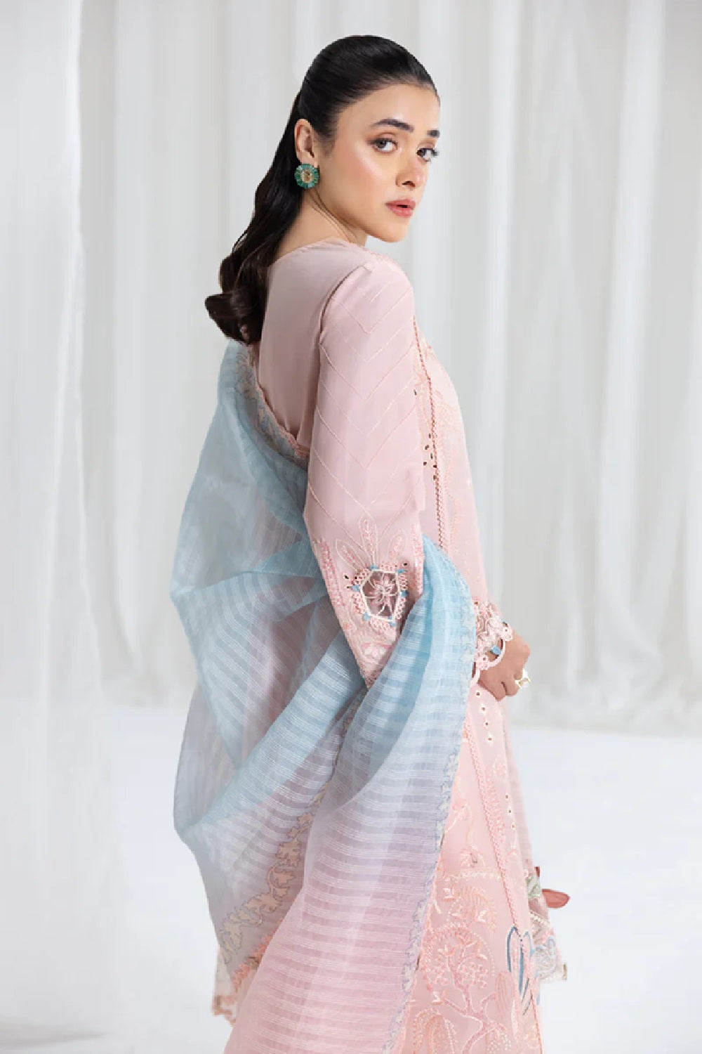 Qalamkar Luxury Lawn Eid Edit'25- SB-05 - Aleeza - TC-1398