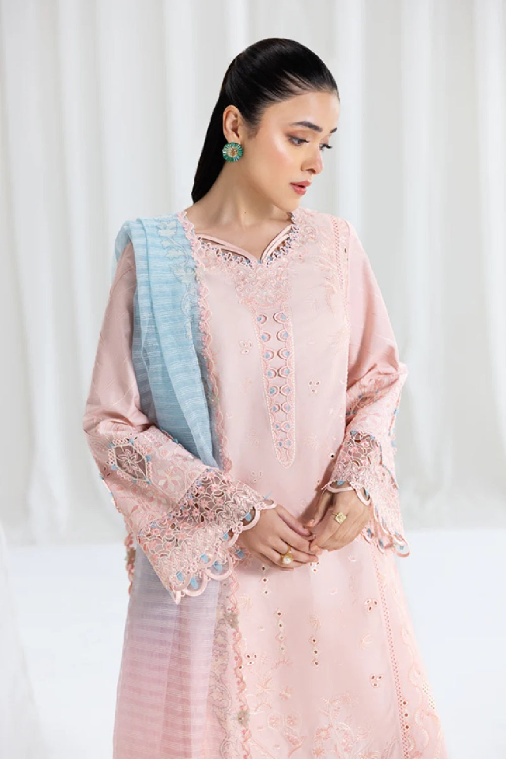 Qalamkar Luxury Lawn Eid Edit'25- SB-05 - Aleeza - TC-1398