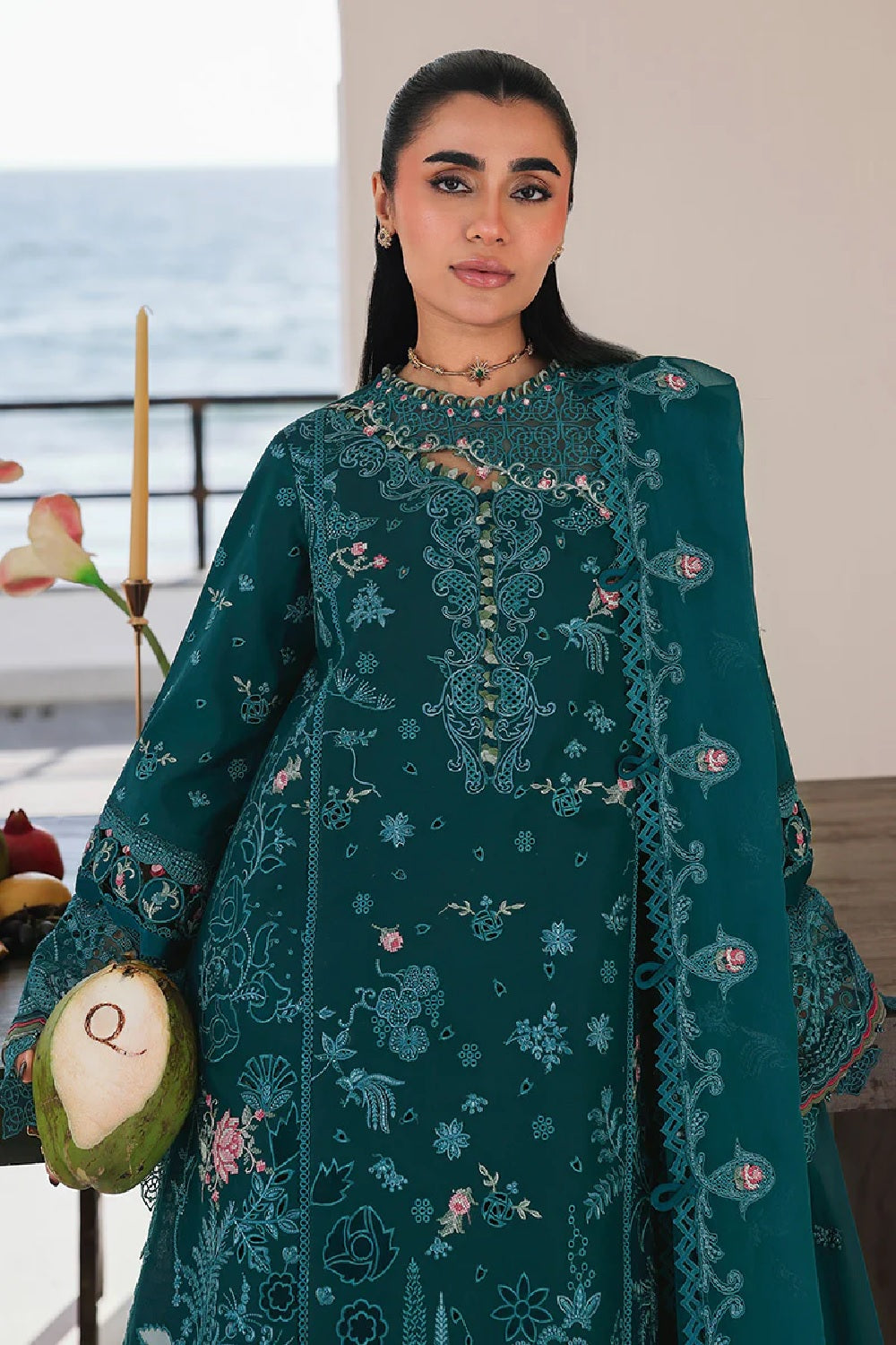 Qalamkar - Sahil Luxury Lawn '26 - SA-04 ELIF - TC-1500