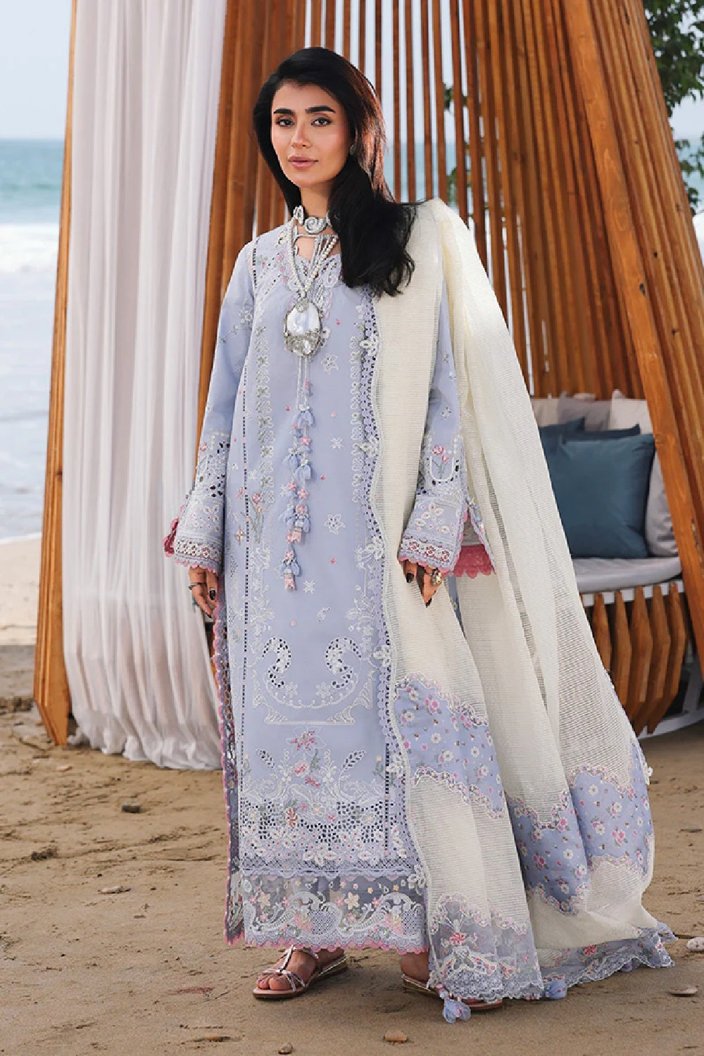 Qalamkar - Sahil Luxury Lawn '26 - SA-08 ZAYNA - TC-1559
