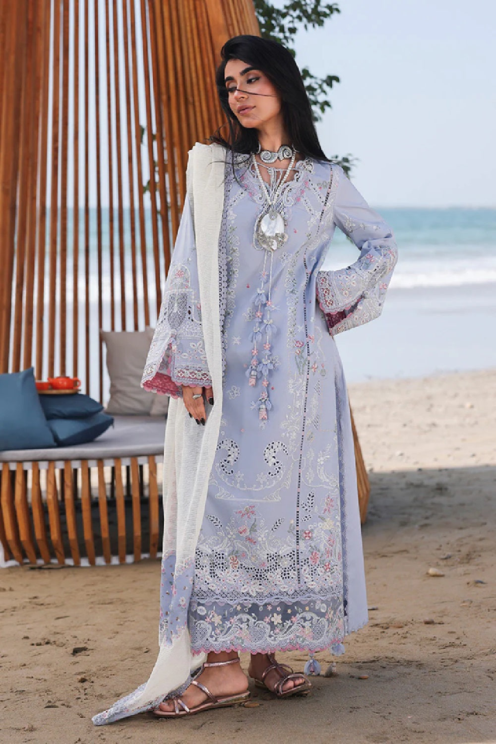 Qalamkar - Sahil Luxury Lawn '26 - SA-08 ZAYNA - TC-1559