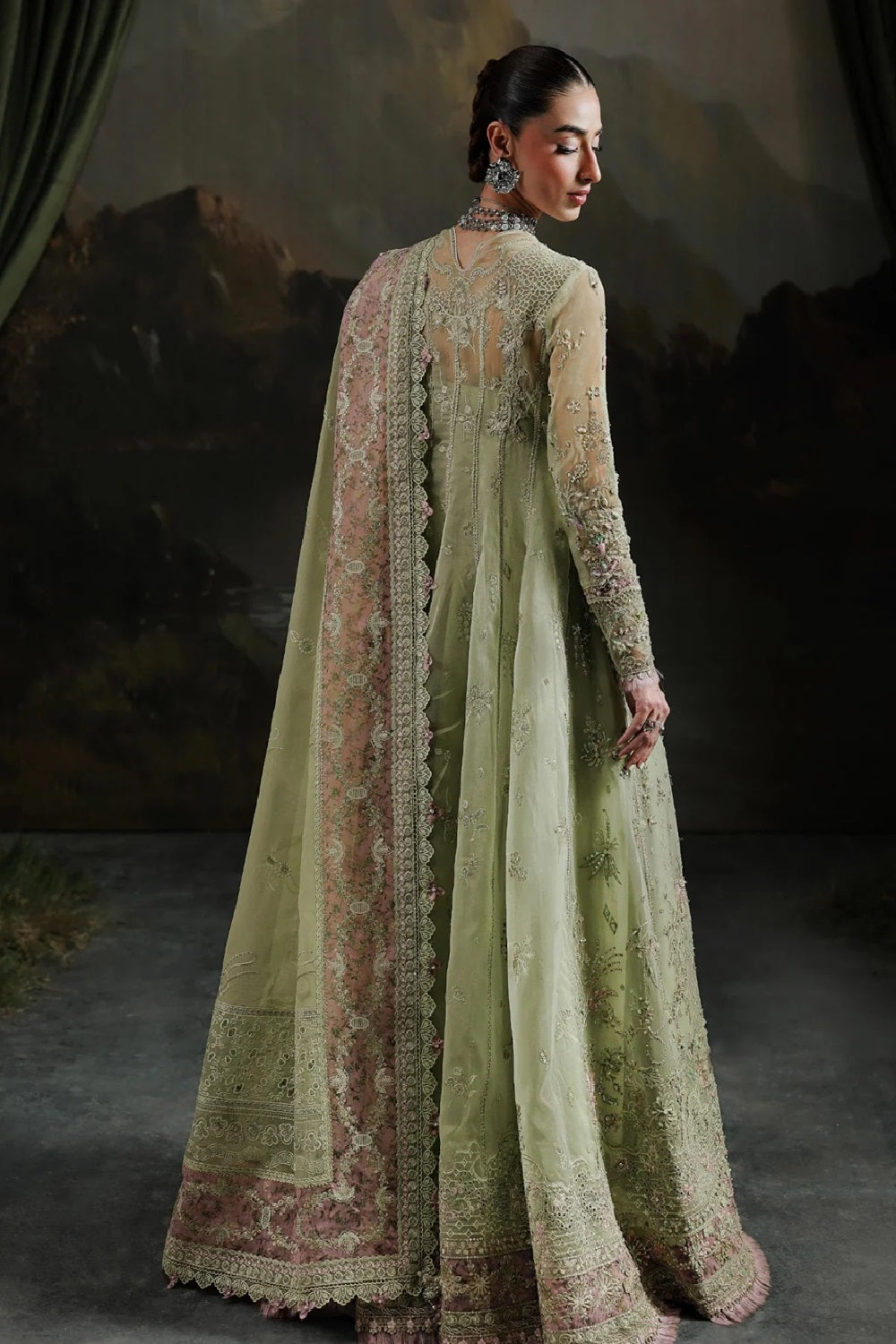 Qalamkar - Elirah Luxury Wedding Formal'26 MF-02 SAGE AURA - TC-1762
