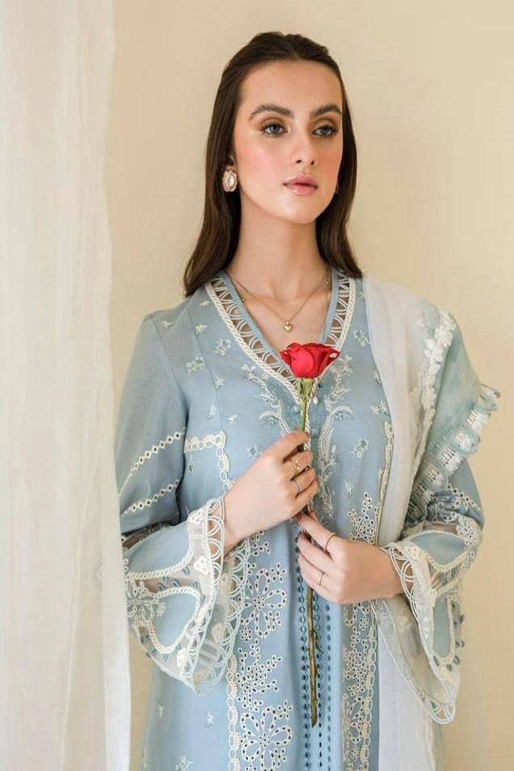 Qalamkar Luxury Embroidered Chikankar Lawn Edition - TC-1141