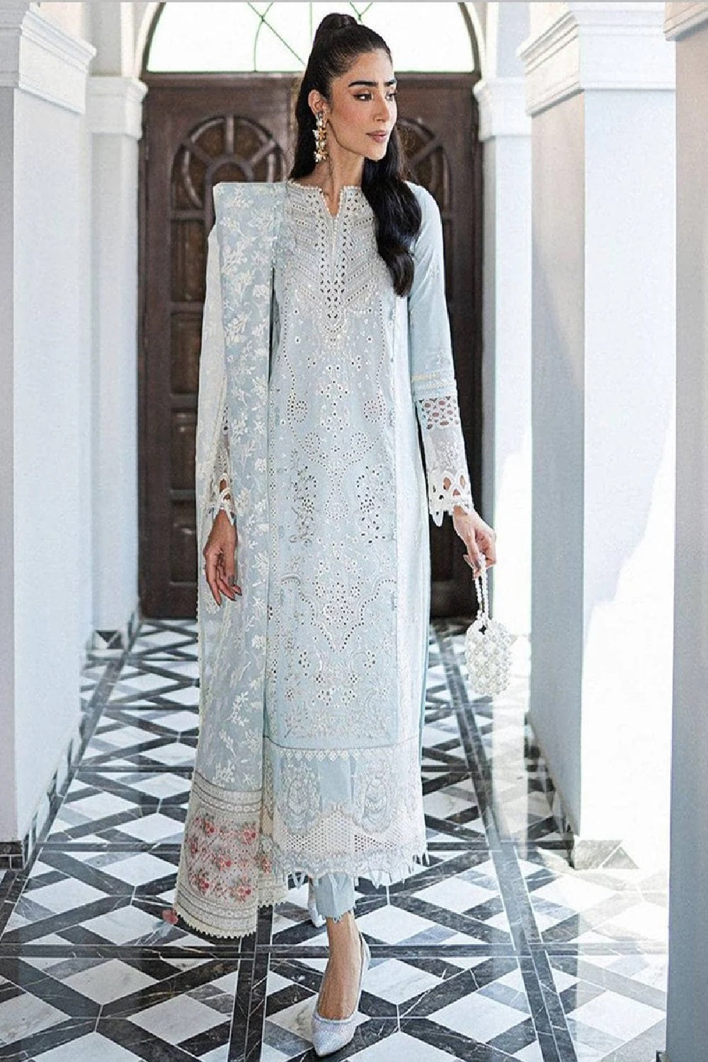 Qalamkar - SAHIL LUXURY CHIKANKARI LAWN’25 - TC-1267