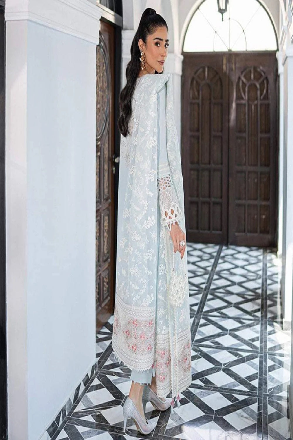 Qalamkar - SAHIL LUXURY CHIKANKARI LAWN’25 - TC-1267