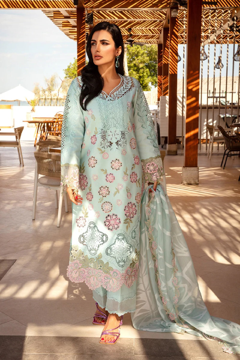 Rang Rasiya Premium Embroidered Lawn D-09 Mahsa - TC-1232