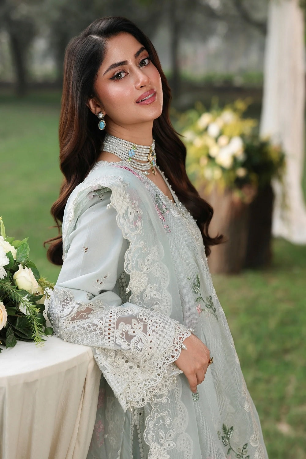 Sardinia TALES OF PETALS Luxury Lawn'26 - OCEAN WAVES - TC-1554