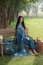 Sardinia TALES OF PETALS Luxury Lawn'26 - BLUE BLOSSOMS - TC-1561