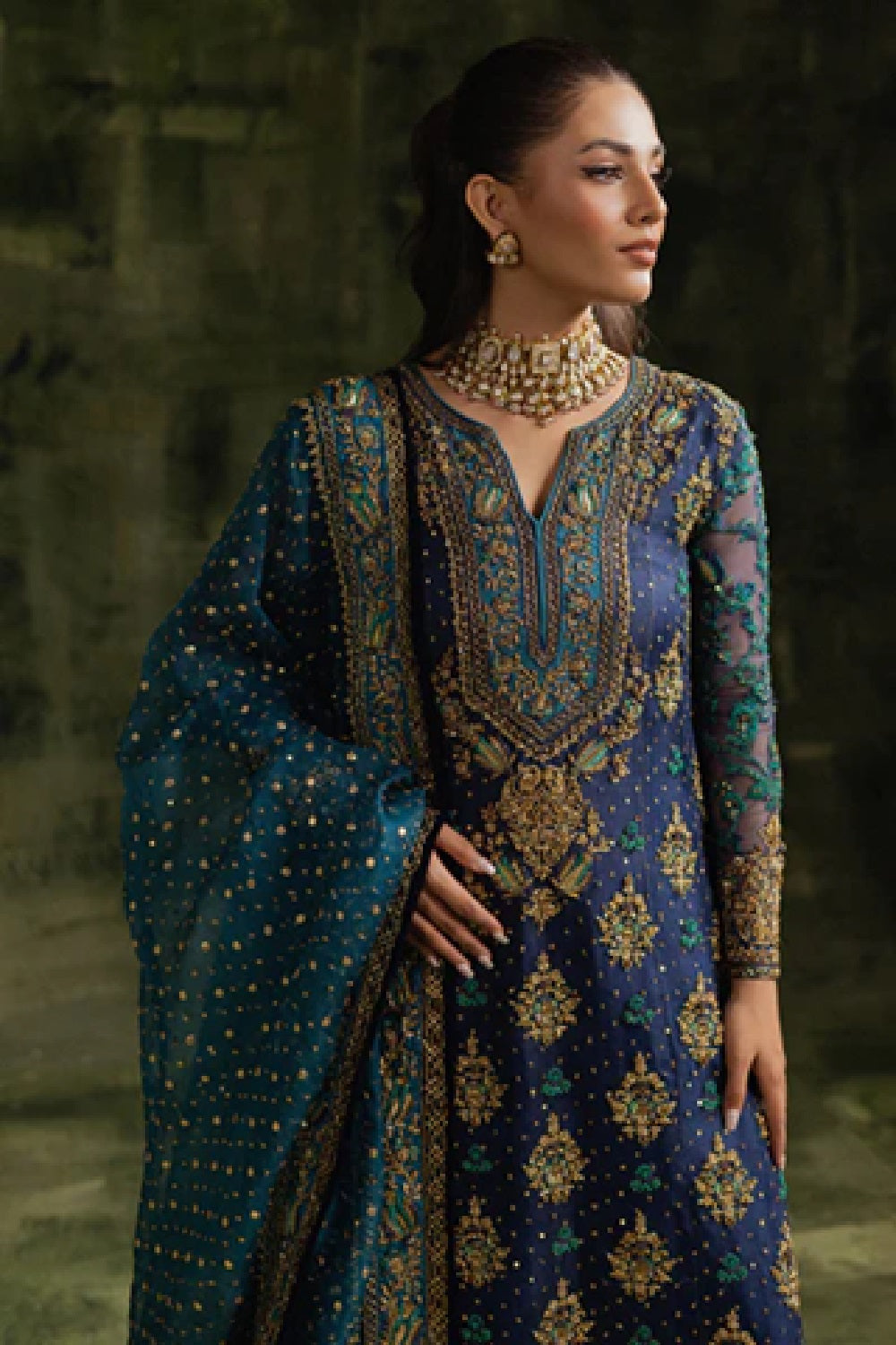 Sara Naqvi SHAHBANO Luxury Hand Embellished Chiffom Wedding Edition - TC-1425