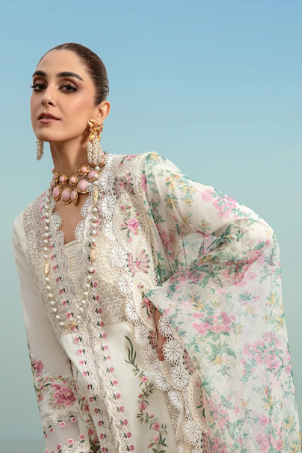 Saira Shakira Lawn'24 by Crimson - Cloud - TC-876