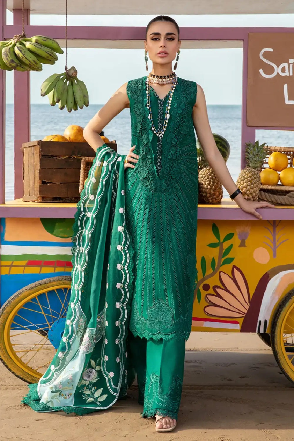 Saira Shakira By Crimson Lawn'24 Ulysses-Seaweed 2A TC-1103