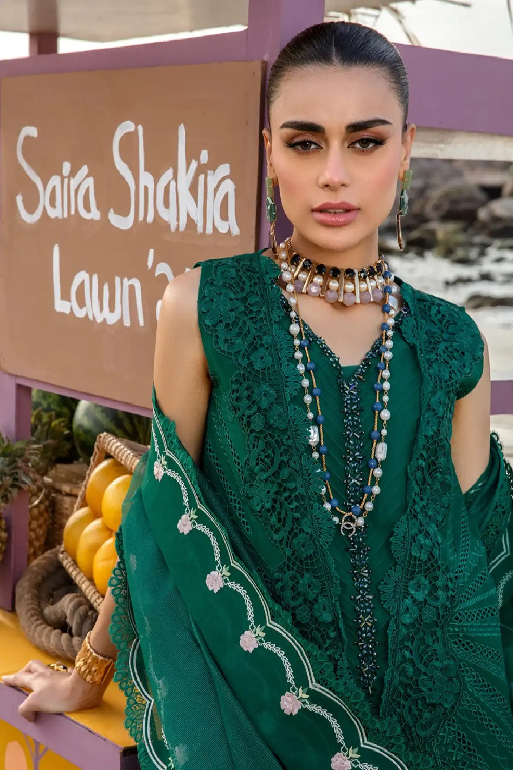 Saira Shakira By Crimson Lawn'24 Ulysses-Seaweed 2A TC-1103