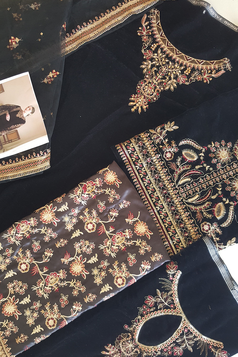 Baroque Luxury Embroidered Velvet - UF-253 - TC-262