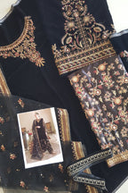 Baroque Luxury Embroidered Velvet - UF-253 - TC-262