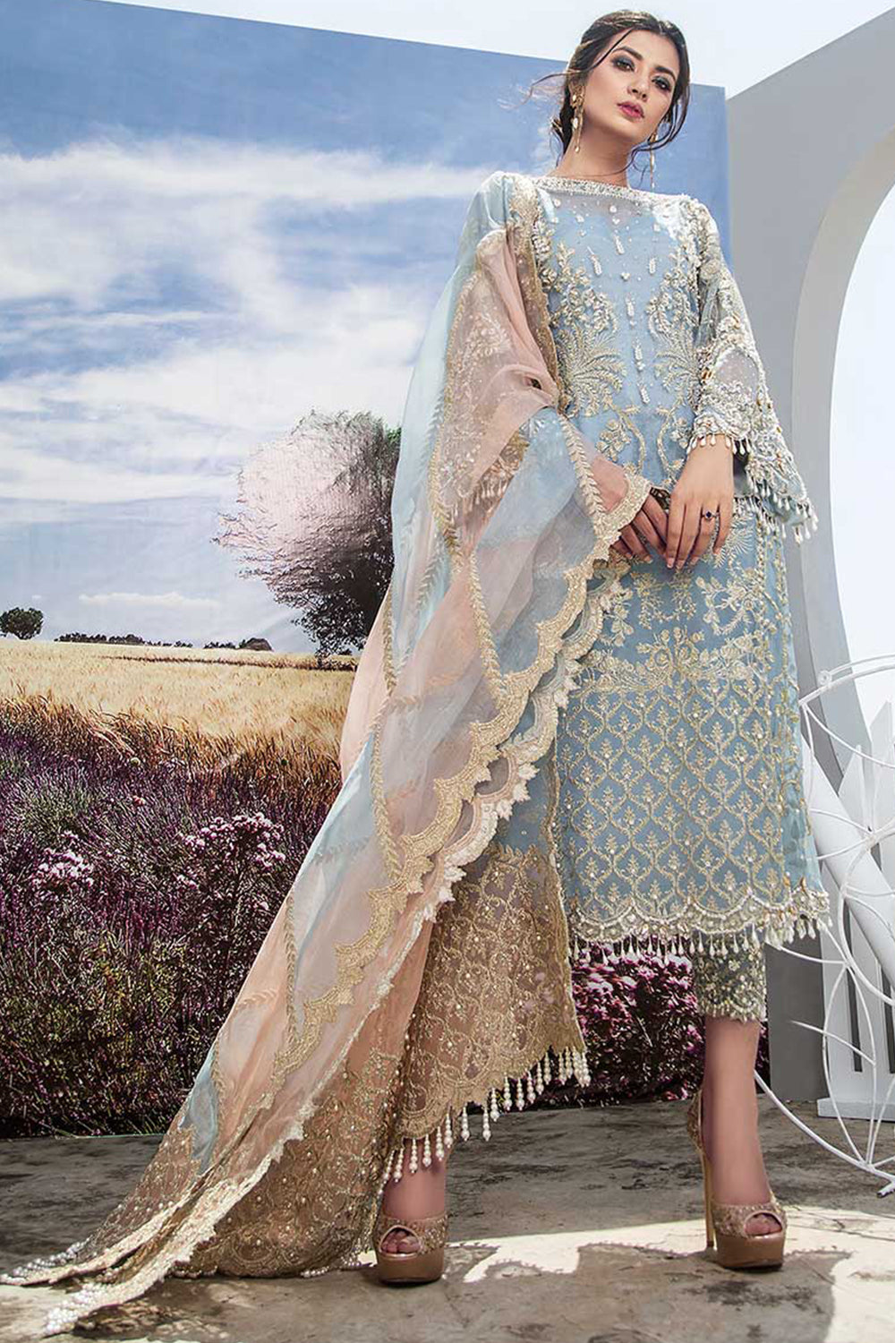 Samsara By Khadija Batool - Larkspur - Luxury Pret - TC-285