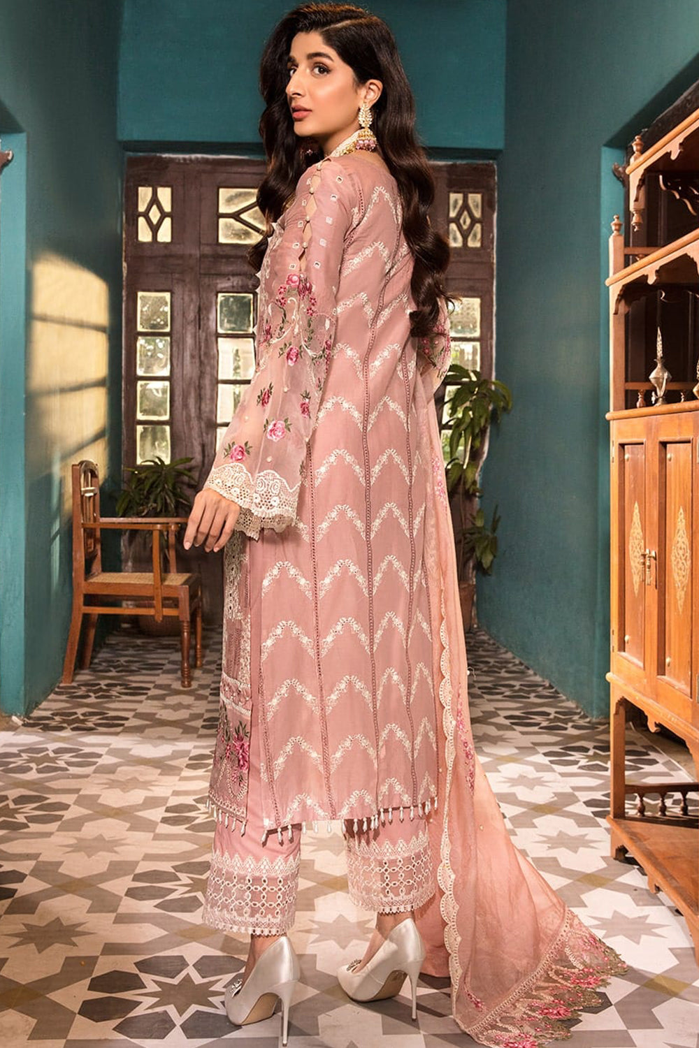 Elaf Festive Chikankari Collection 2023 - EFC 3A- My Pink - TC-161