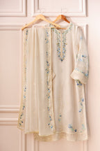 Agha Noor Heavily Embroidered - 3Pcs  Unstitch Semi Pure Chiffon - TC-184