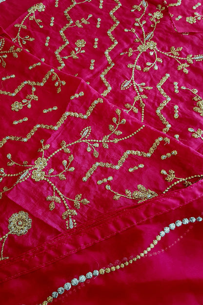 Sania Maskatiya - Zeny - Rosa Bagh 22 - FL-22-71-Fuschia - 3 Pc Chiffon Sari - TC-296