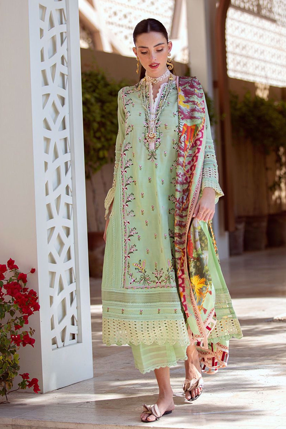 Farah Talib - Aziz Hewa MINT NERA LUXE Lawn - TC-316